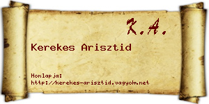 Kerekes Arisztid névjegykártya